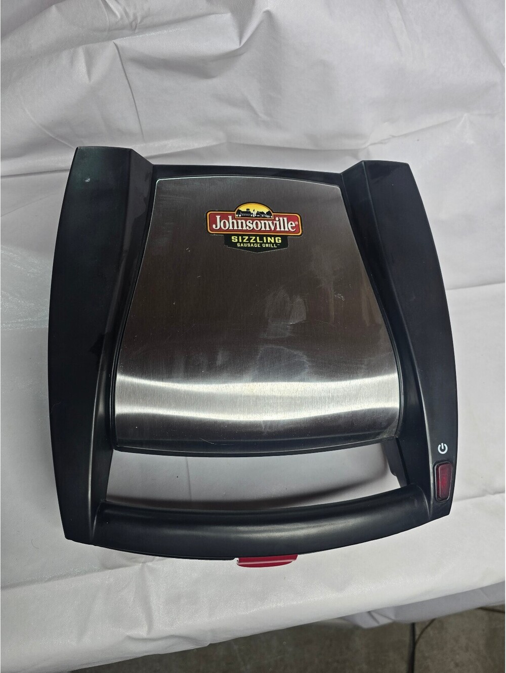 Johnsonville Sizzling Sausage Grill Black Indoor Electric Tested Working